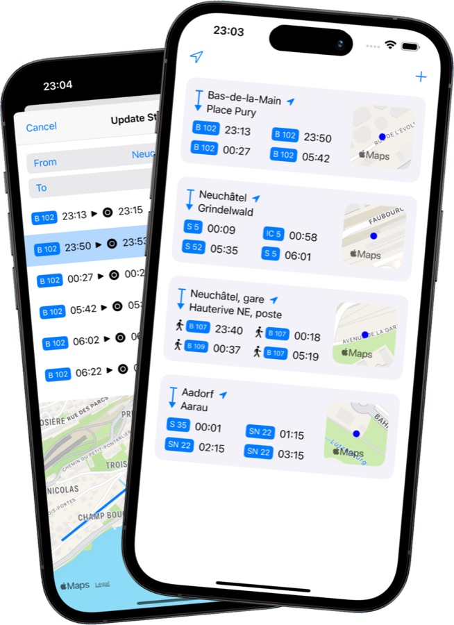 Departure app preview