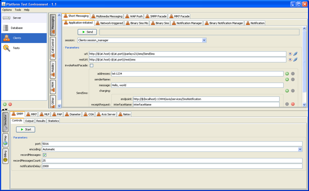 Platform Test Environment GUI