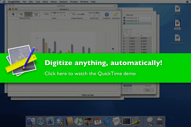 GraphClick digitizing a chart screenshot