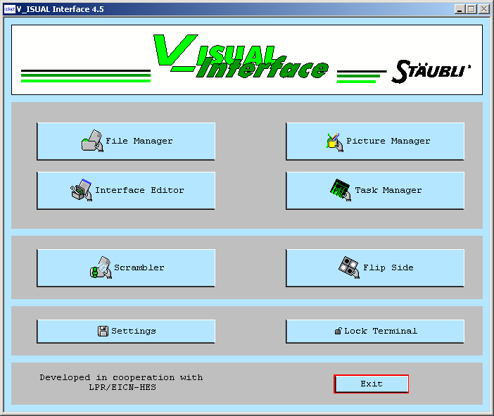 Visual Interface 4.5 main window